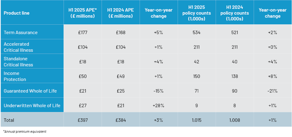 Table 1: H1 2024 performance by product line